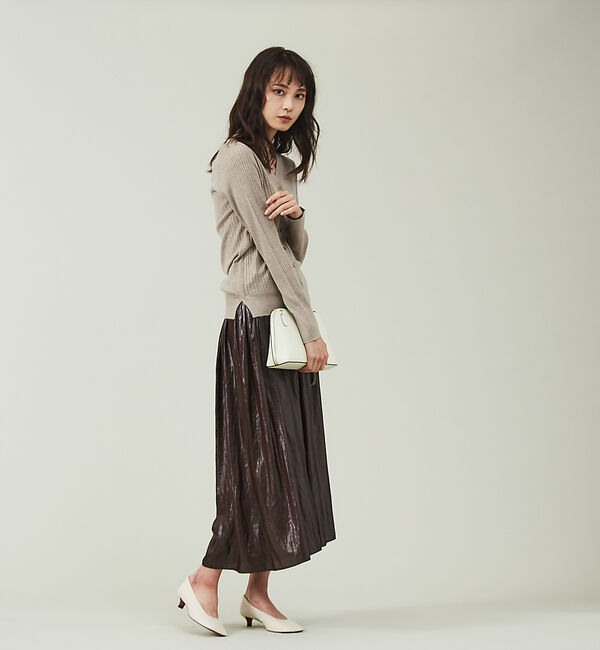 qualite「【セットアップ対応】グロッシーサテンドレープパンツ」|その他|