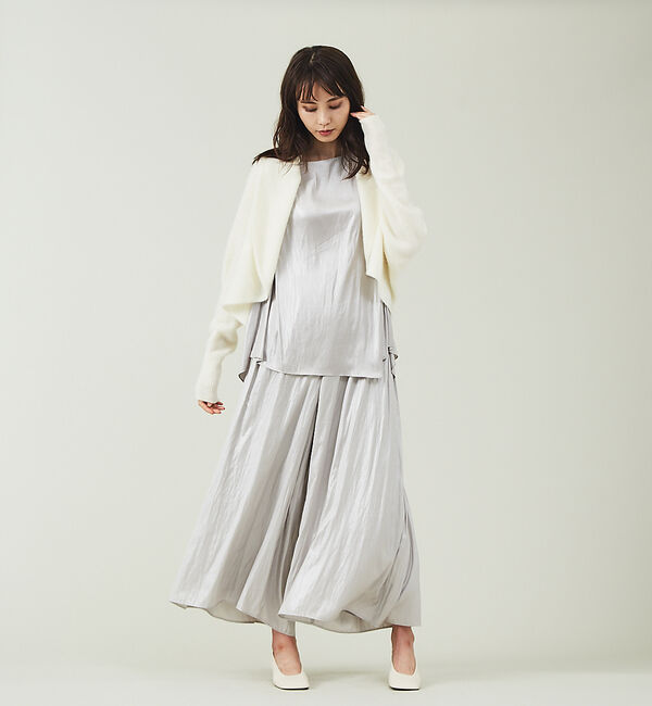 qualite「【セットアップ対応】グロッシーサテンドレープパンツ」|その他|