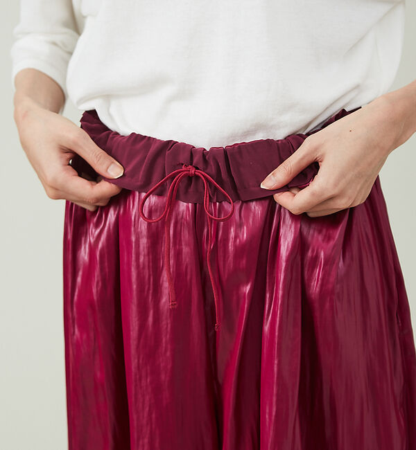 qualite「【セットアップ対応】グロッシーサテンドレープパンツ」|その他|