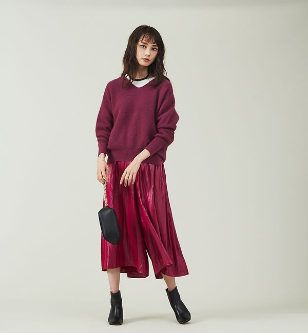 qualite「【セットアップ対応】グロッシーサテンドレープパンツ」|その他|