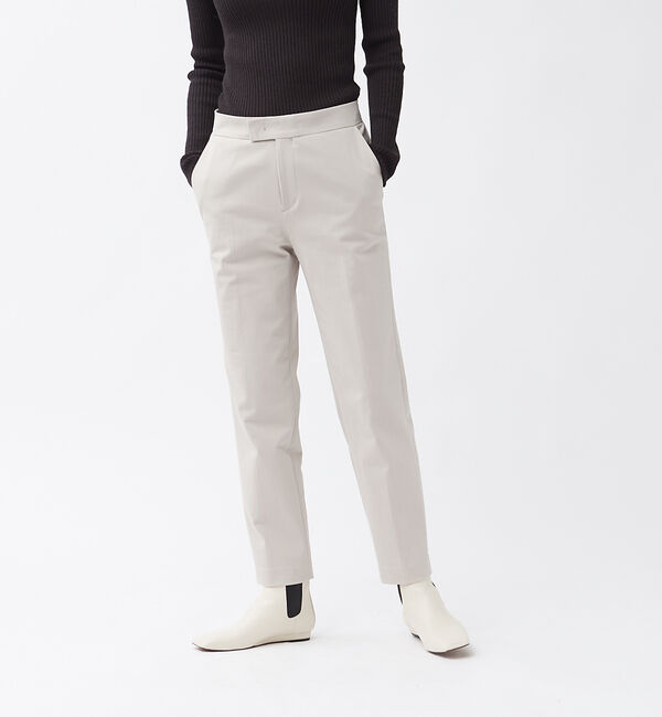 qualite「《2021新色登場》ストレッチシガレットパンツ」|その他|グレージュ