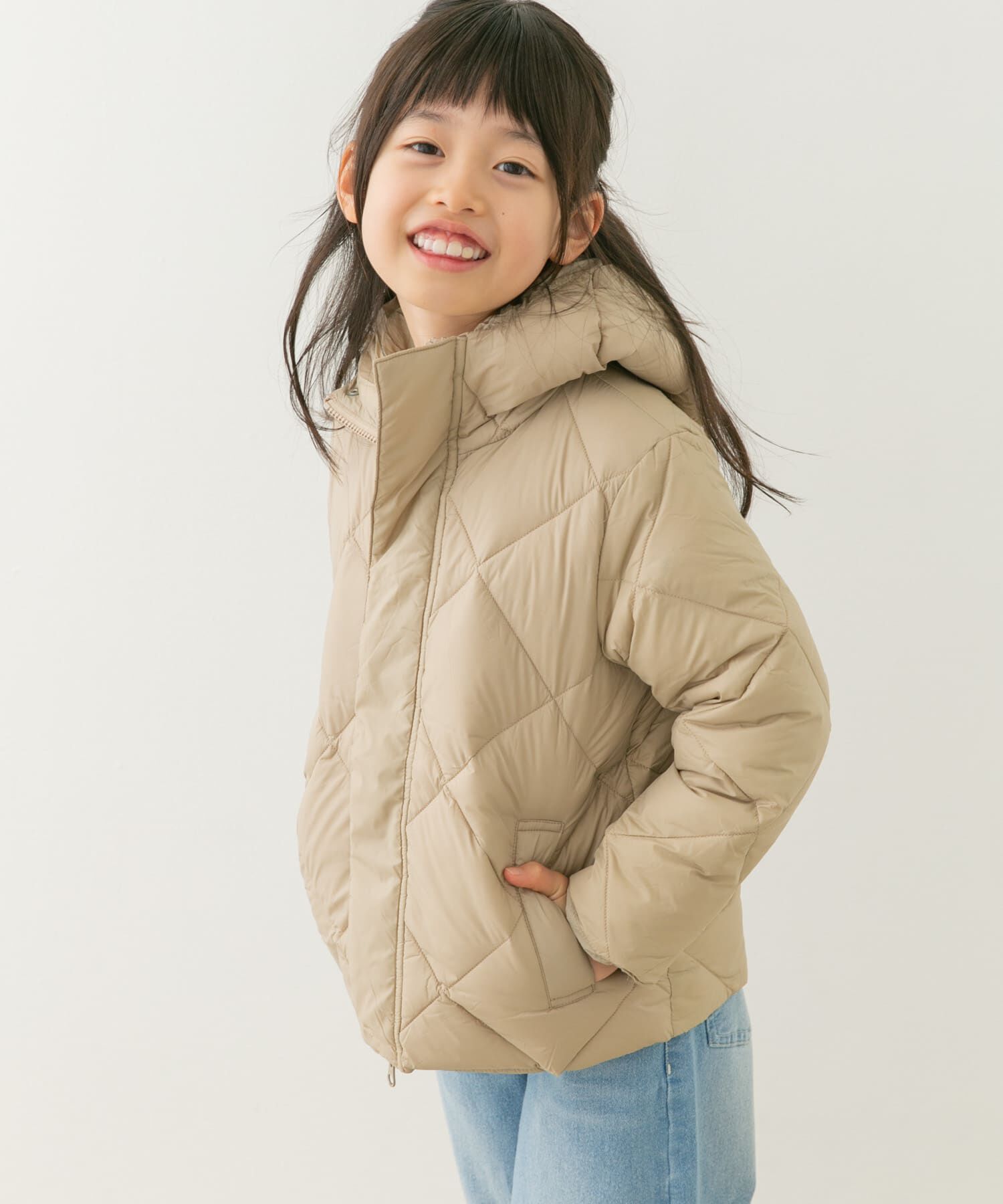 URBAN RESEARCH DOORS「TAION　PACKABLE HOOD DOWN JACKET(KIDS)」|その他|ベージュ