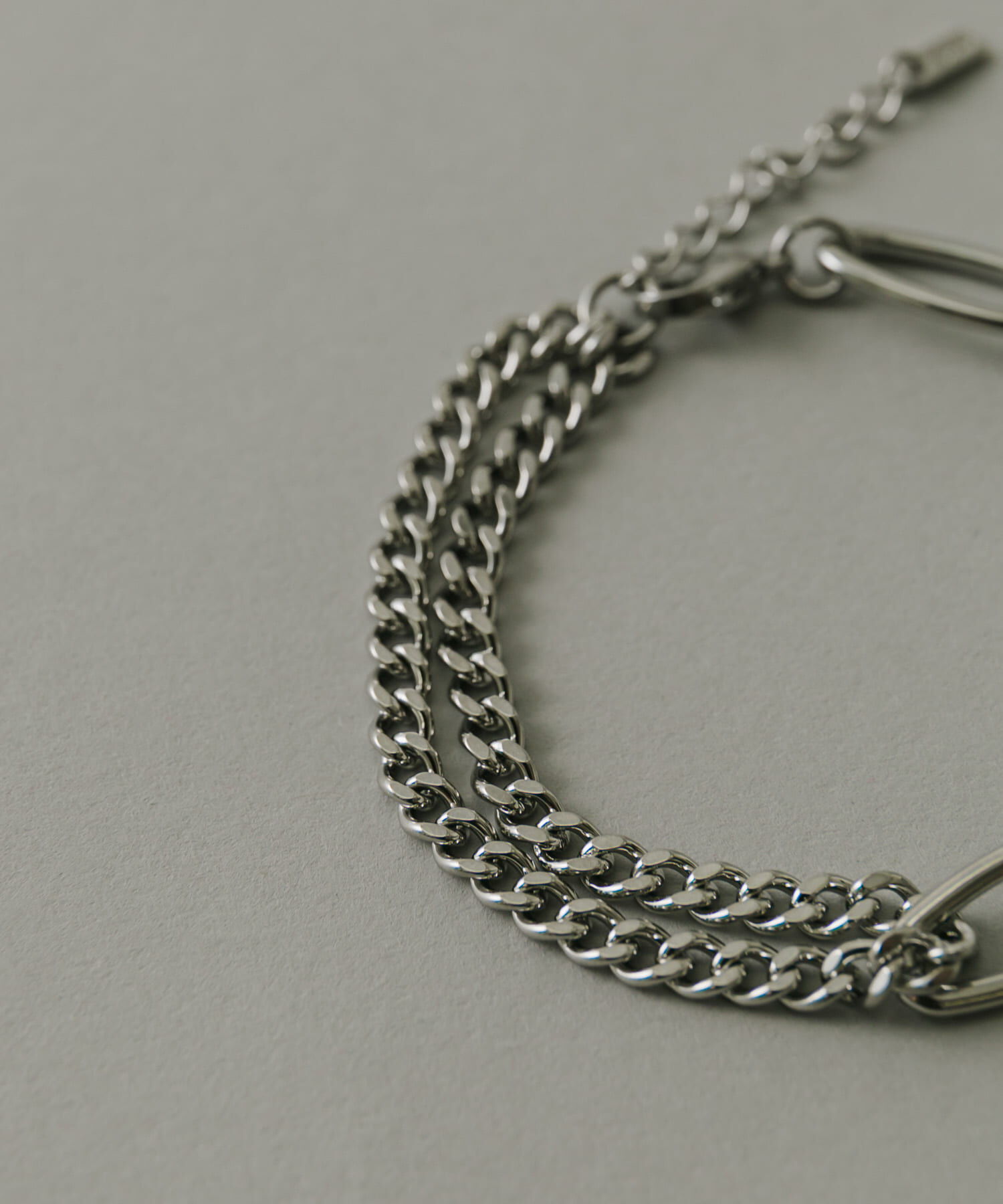 SMELLY「ステンレスオーバルチェーンコンビブレスレット」|ブレスレット・バングル|