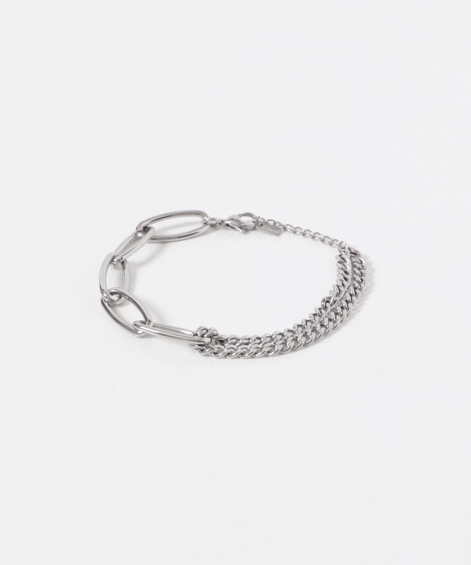 SMELLY「ステンレスオーバルチェーンコンビブレスレット」|ブレスレット・バングル|