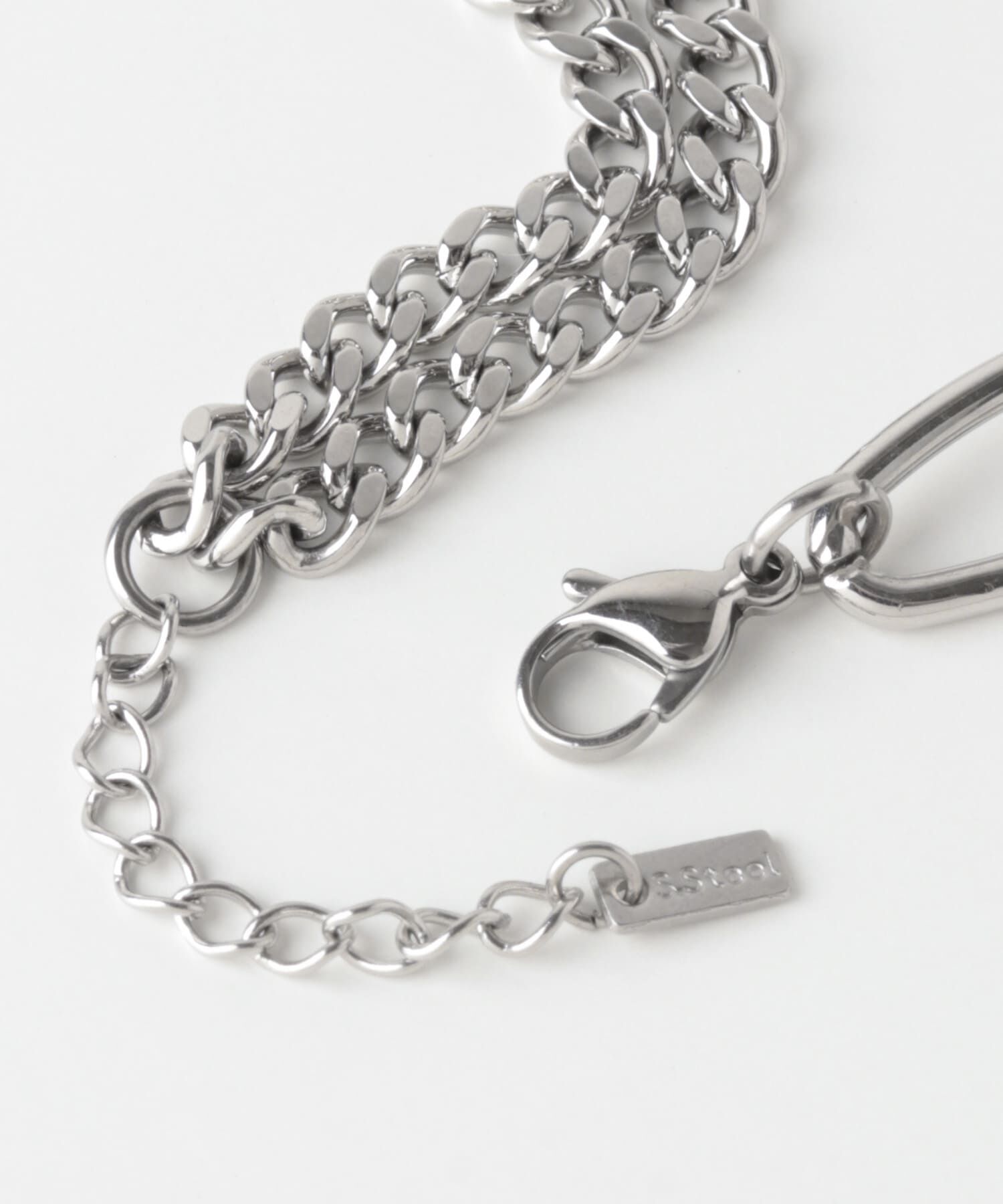 SMELLY「ステンレスオーバルチェーンコンビブレスレット」|ブレスレット・バングル|
