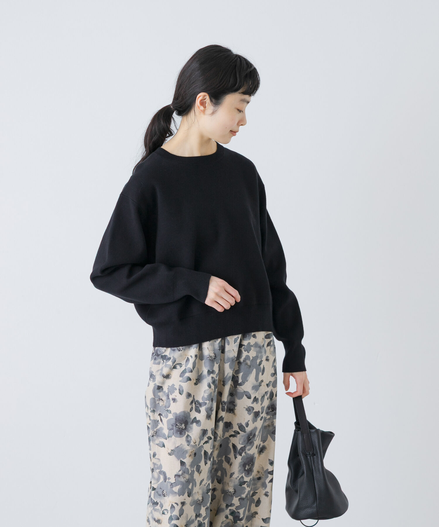 かぐれ「コットンカシミヤスムースプルオーバー」|ニット・セーター|