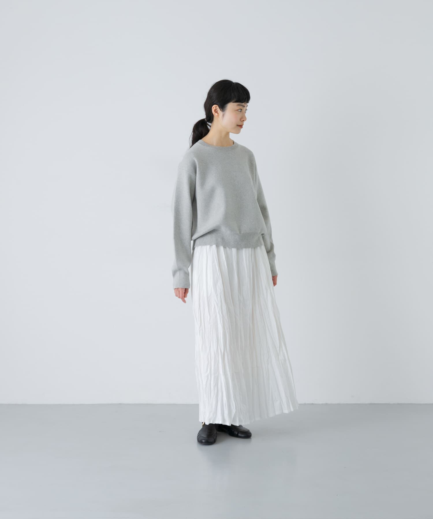 かぐれ「コットンカシミヤスムースプルオーバー」|ニット・セーター|