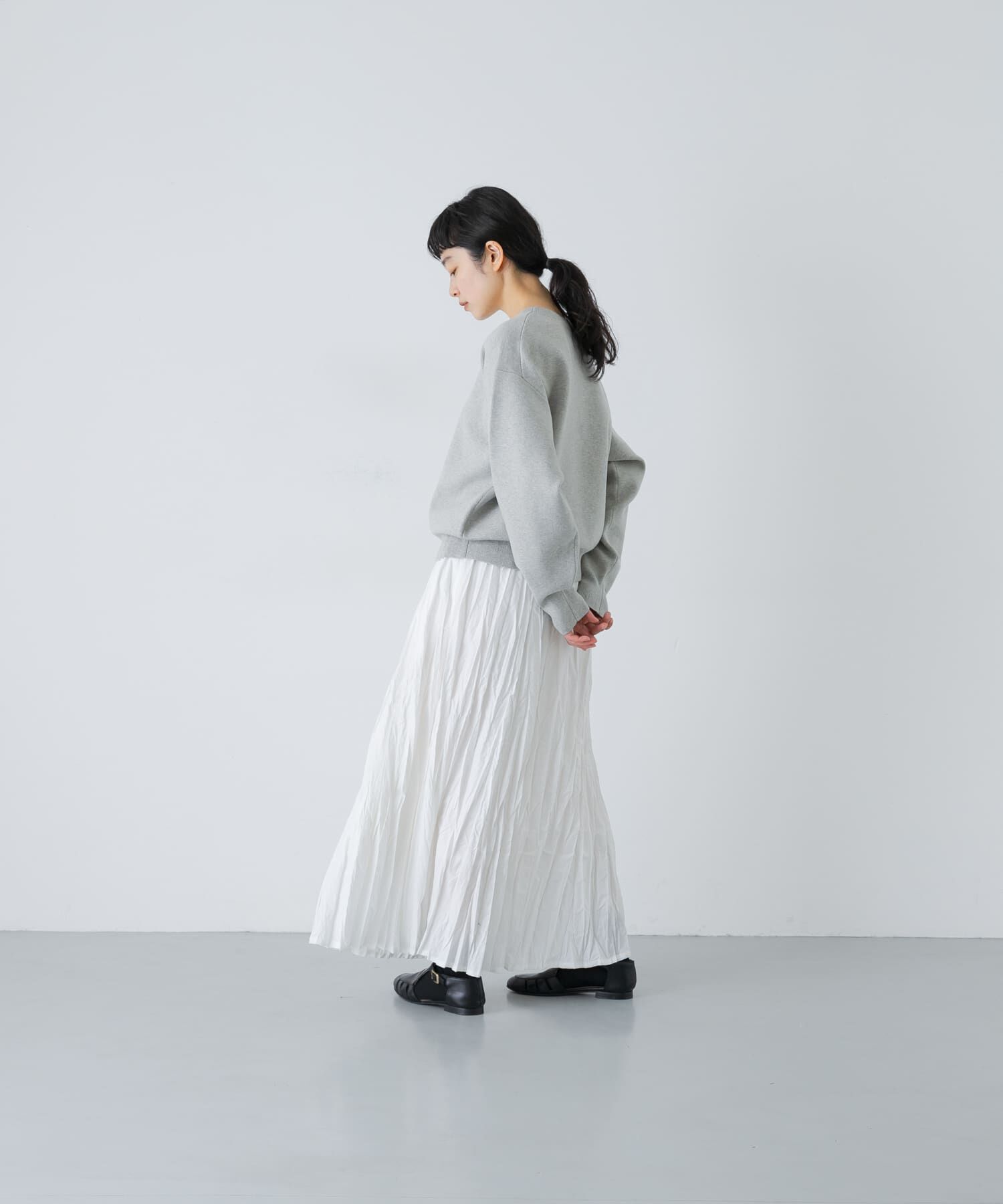 かぐれ「コットンカシミヤスムースプルオーバー」|ニット・セーター|