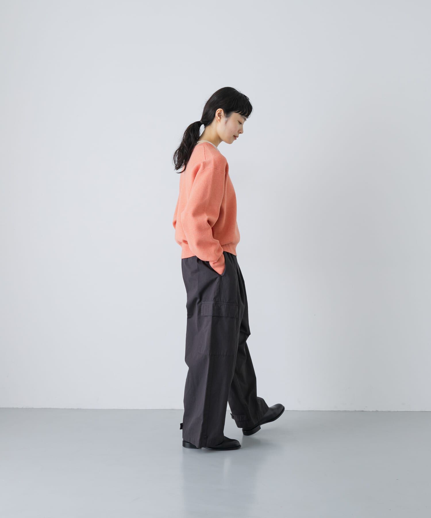 かぐれ「コットンカシミヤスムースプルオーバー」|ニット・セーター|