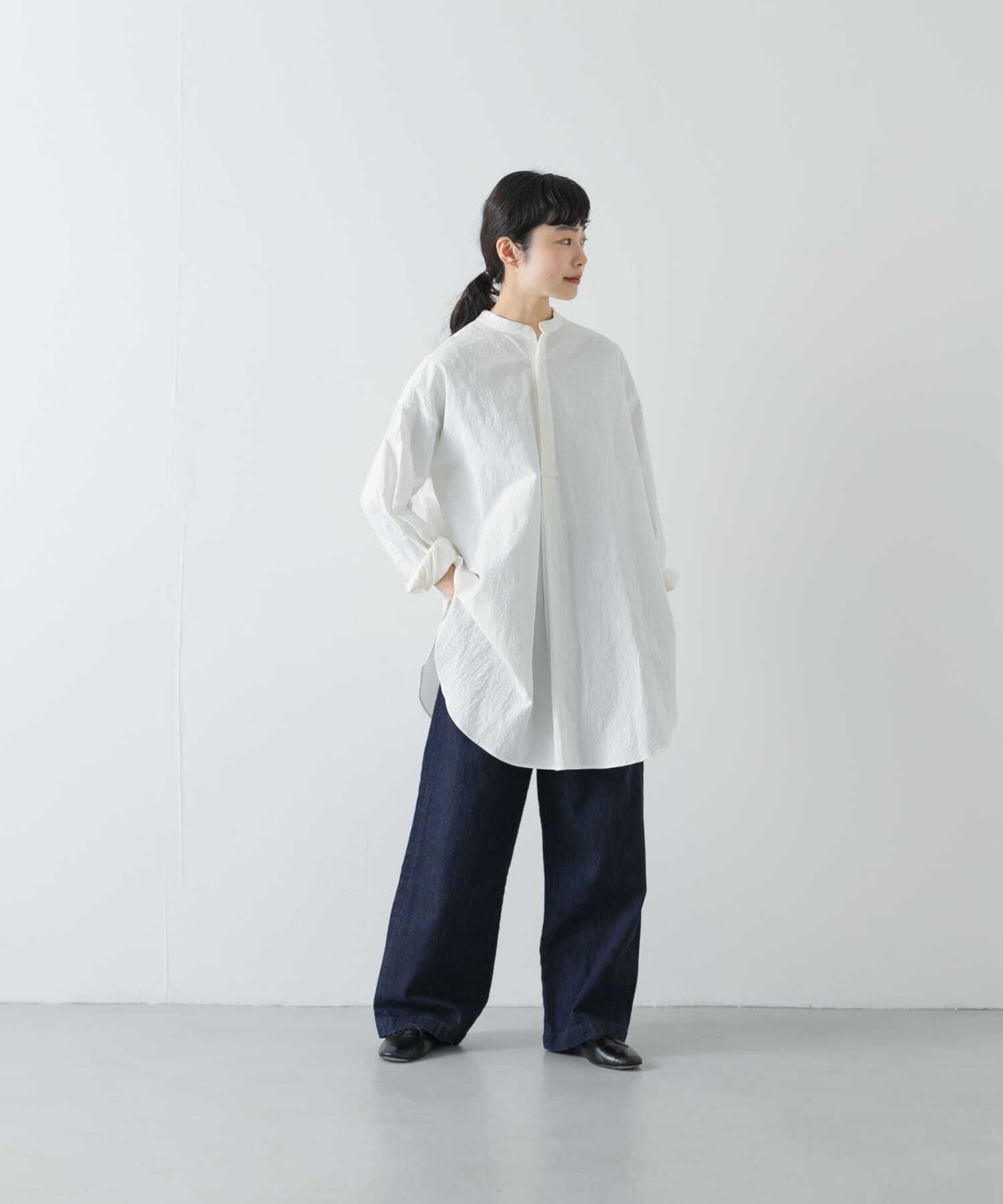 かぐれ「コットンチュニックシャツ」|シャツ・ブラウス|