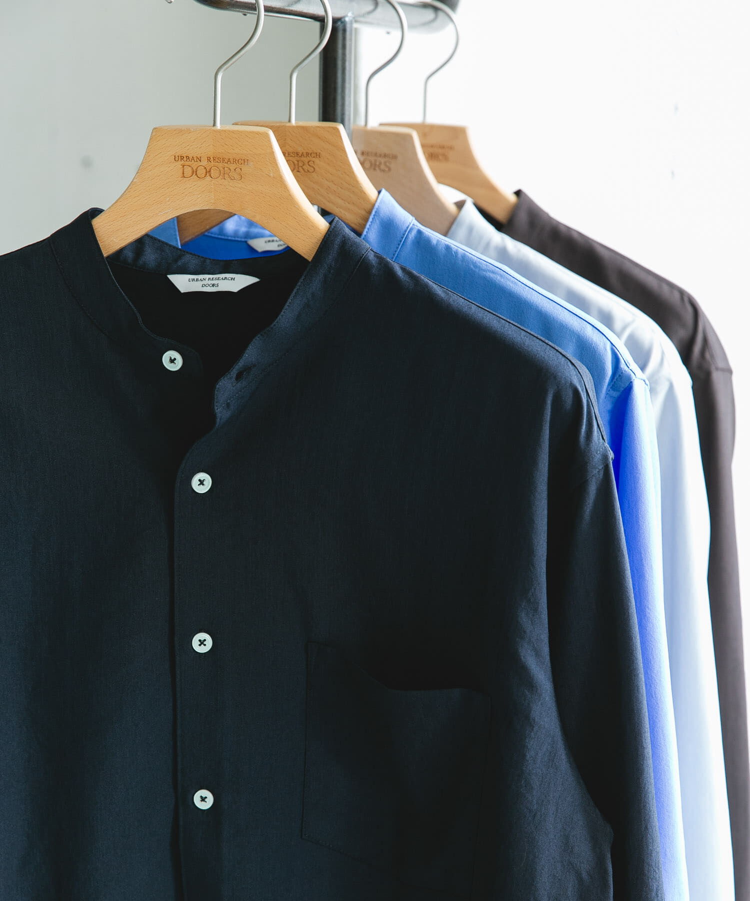 URBAN RESEARCH DOORS「『XLｻｲｽﾞ/WEB限定』『吸水速乾』ｾｵｱﾙﾌｧﾊﾞﾝﾄﾞｶﾗｰﾛﾝｸ 」|シャツ・ブラウス|ネイビー