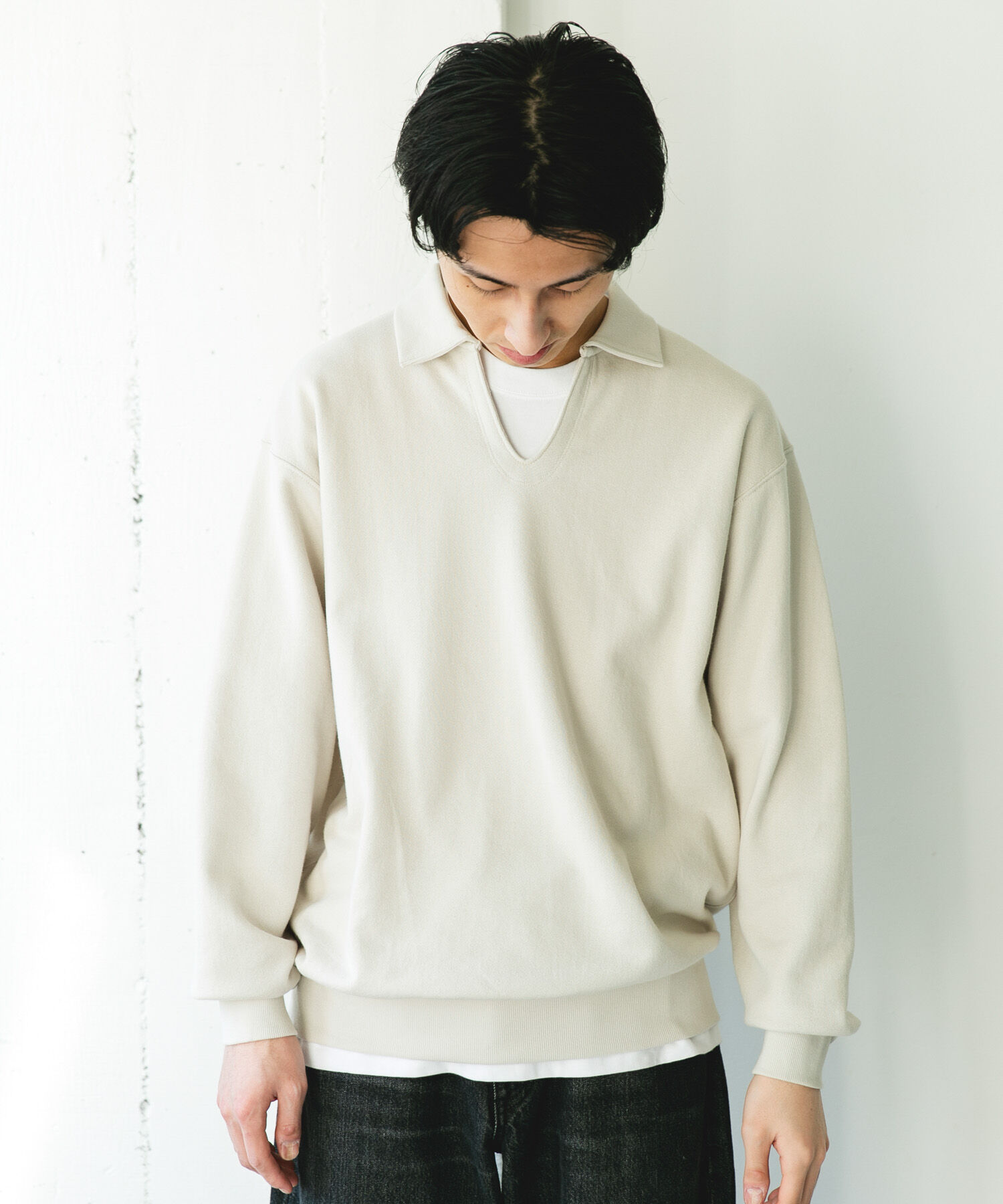 URBAN RESEARCH DOORS「TOMPKINS裏毛 スキッパースウェット」|スウェット・ジャージ|