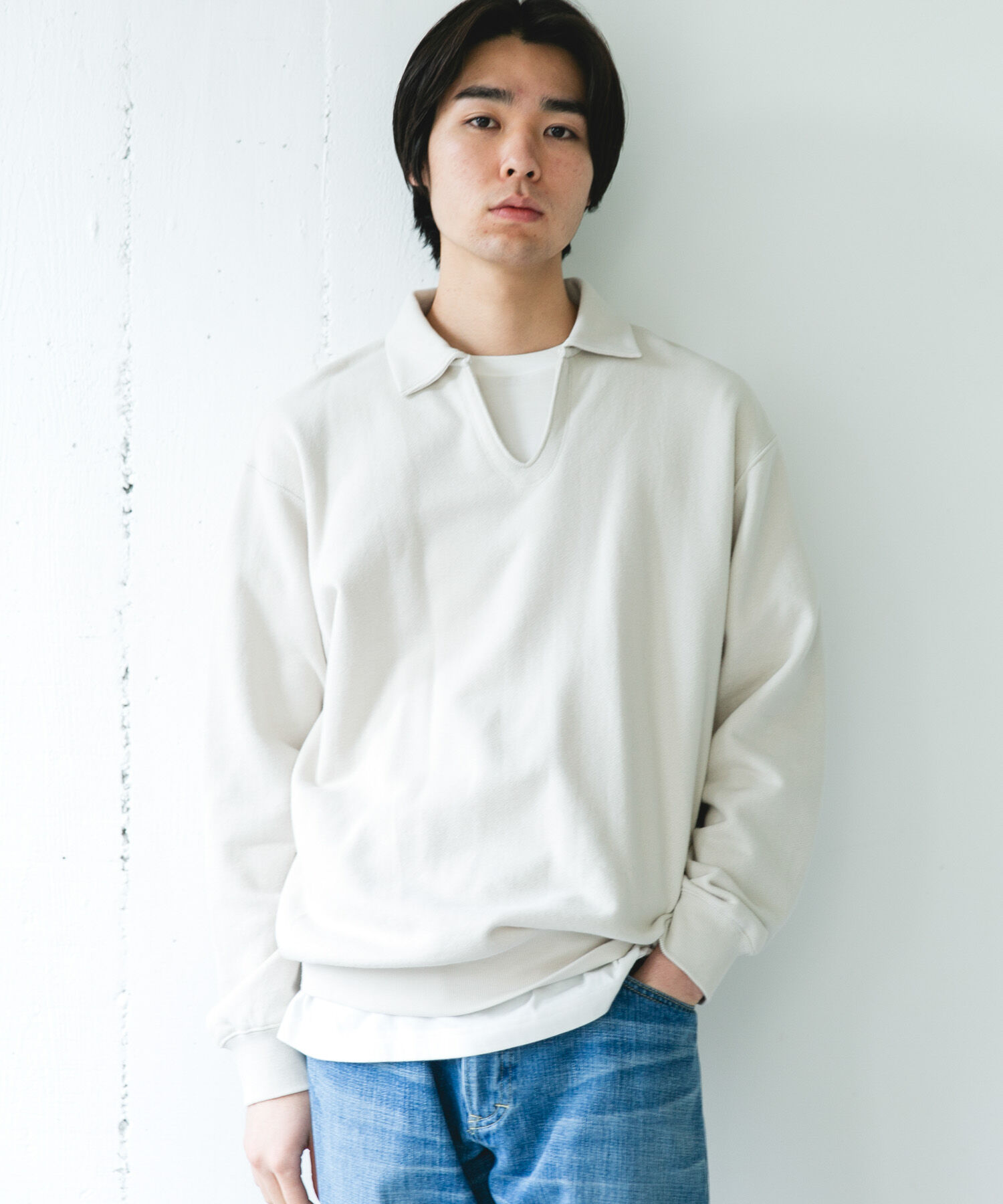 URBAN RESEARCH DOORS「TOMPKINS裏毛 スキッパースウェット」|スウェット・ジャージ|