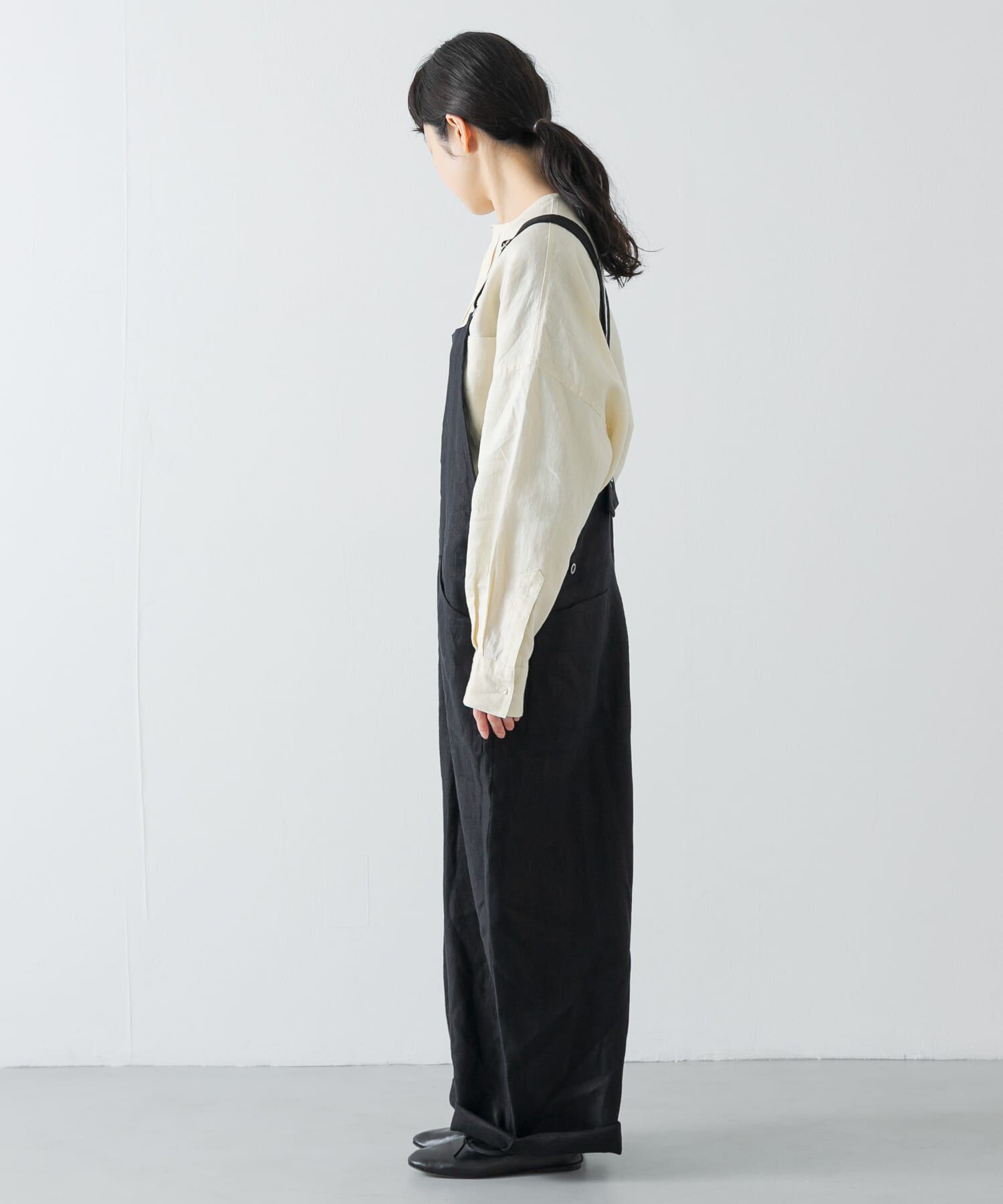 かぐれ「リネンバッククロスサロペット」|スカート|