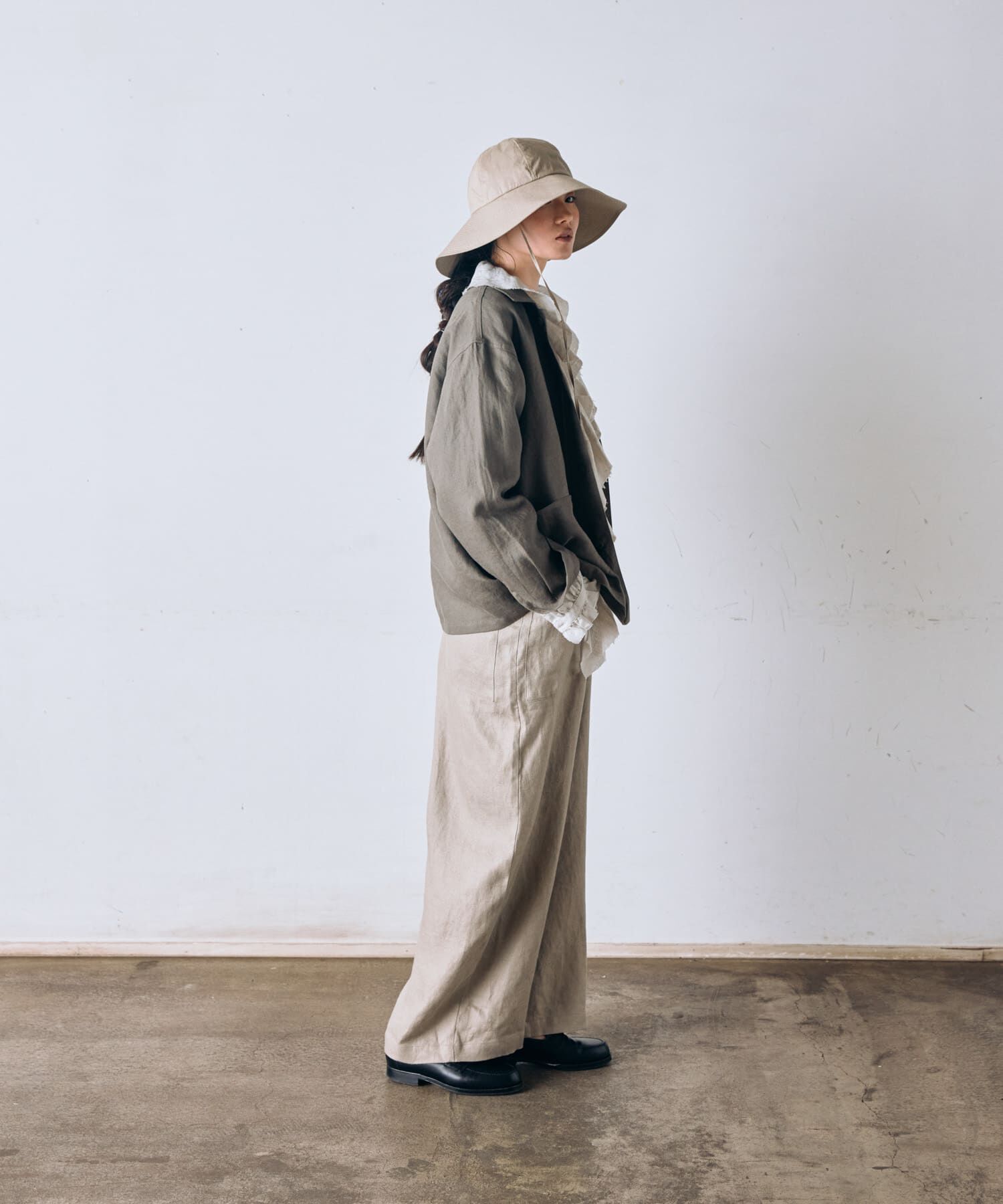 かぐれ「リネンバッククロスサロペット」|スカート|