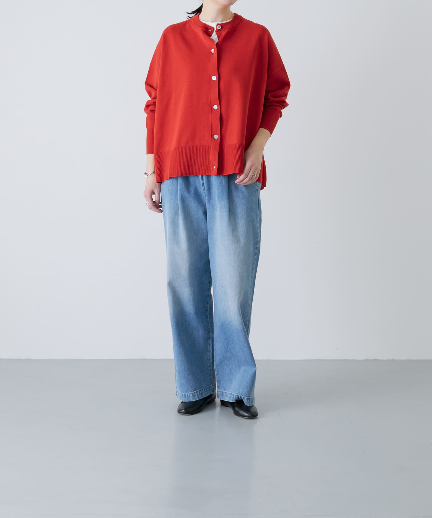 かぐれ「ハイツイストコットンワイドカーディガン」|カーディガン|