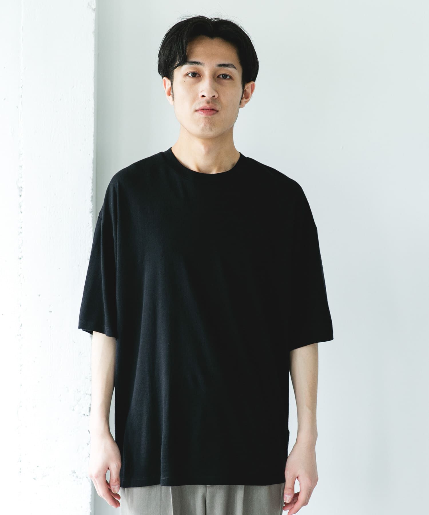 URBAN RESEARCH DOORS「PURE WOOL クルーネックショートスリーブTシャツ」|Tシャツ・カットソー|