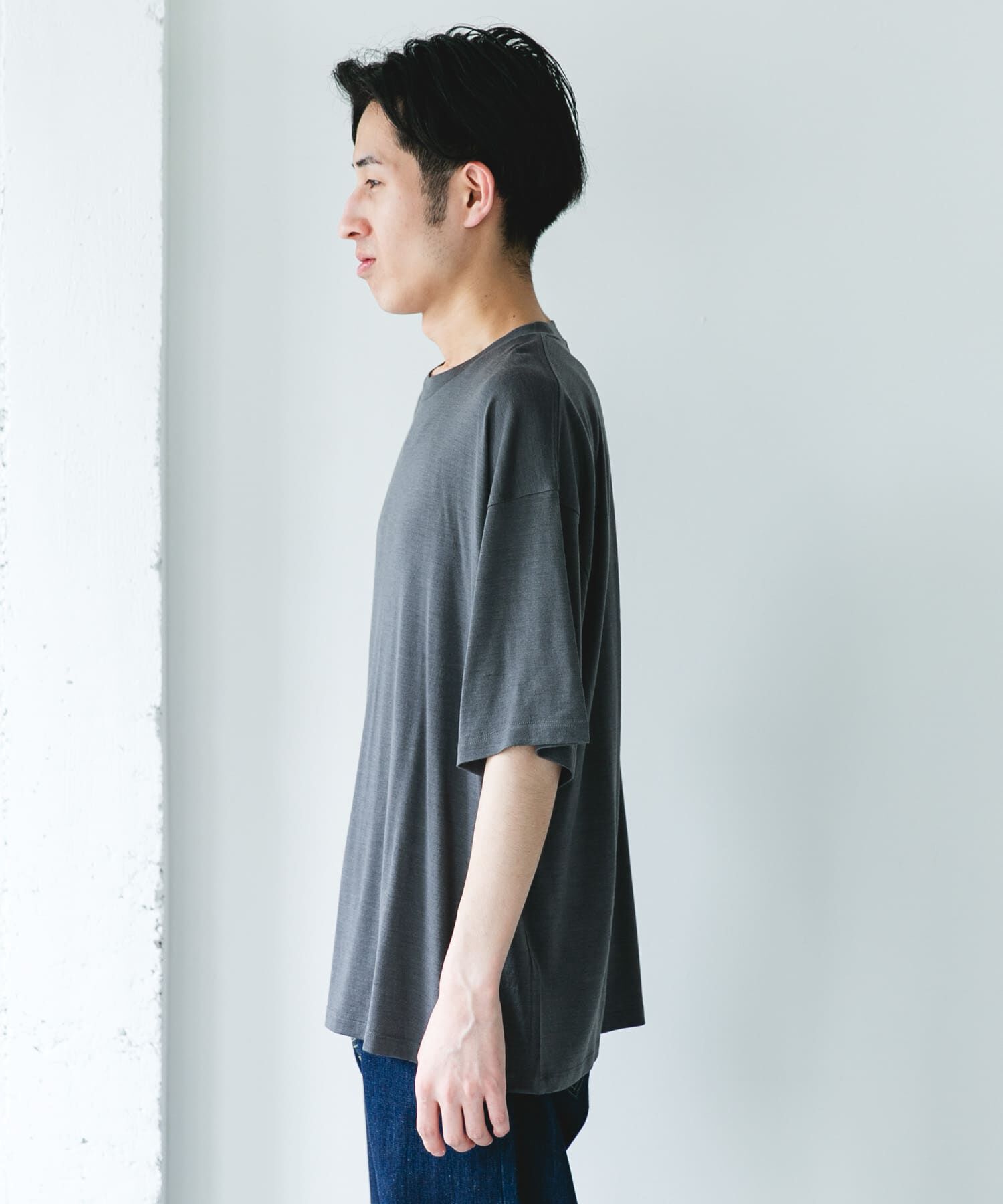 URBAN RESEARCH DOORS「PURE WOOL クルーネックショートスリーブTシャツ」|Tシャツ・カットソー|