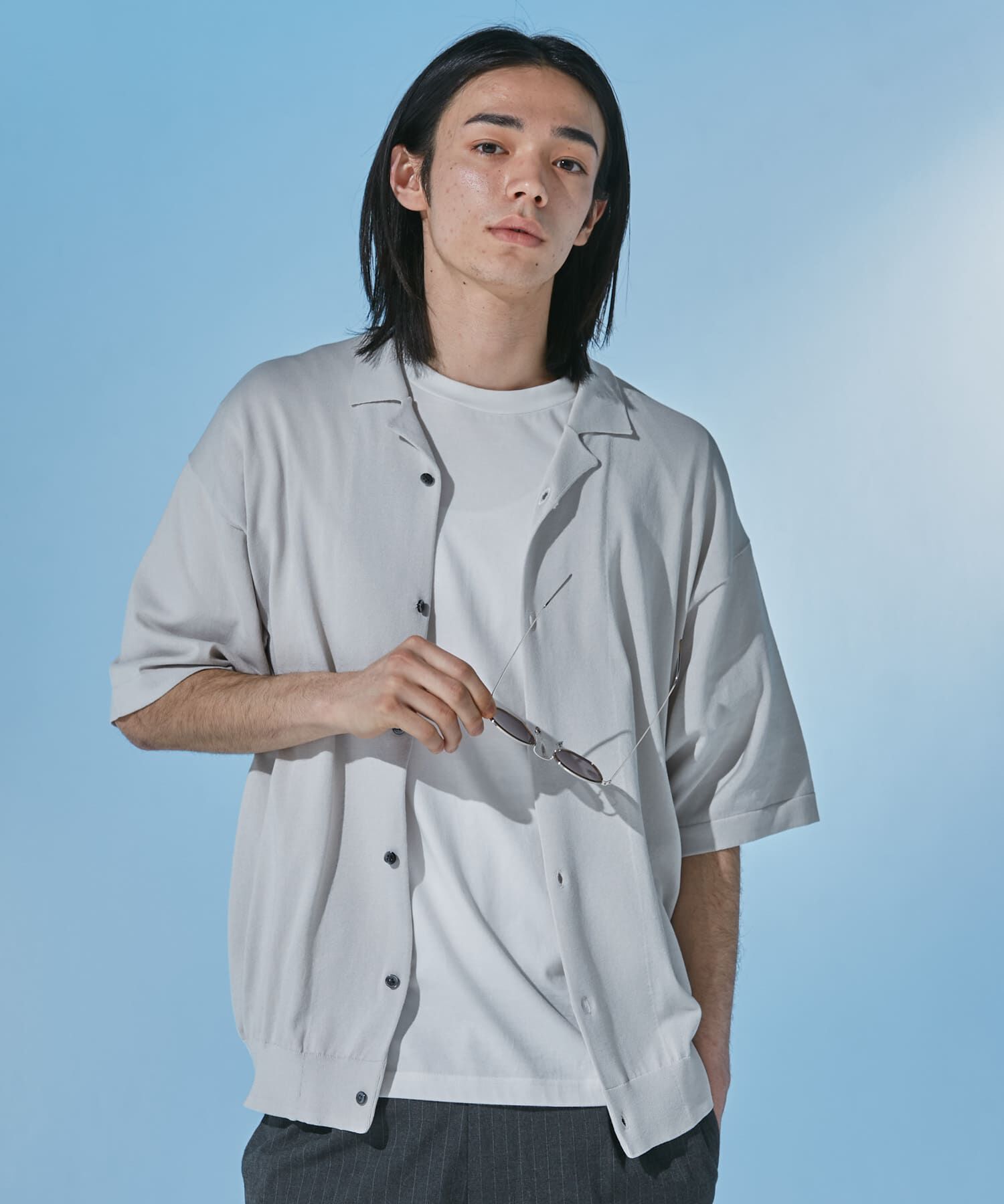 URBAN RESEARCH DOORS「『UR TECH』 サマシェア ニットカーディガン」|カーディガン|