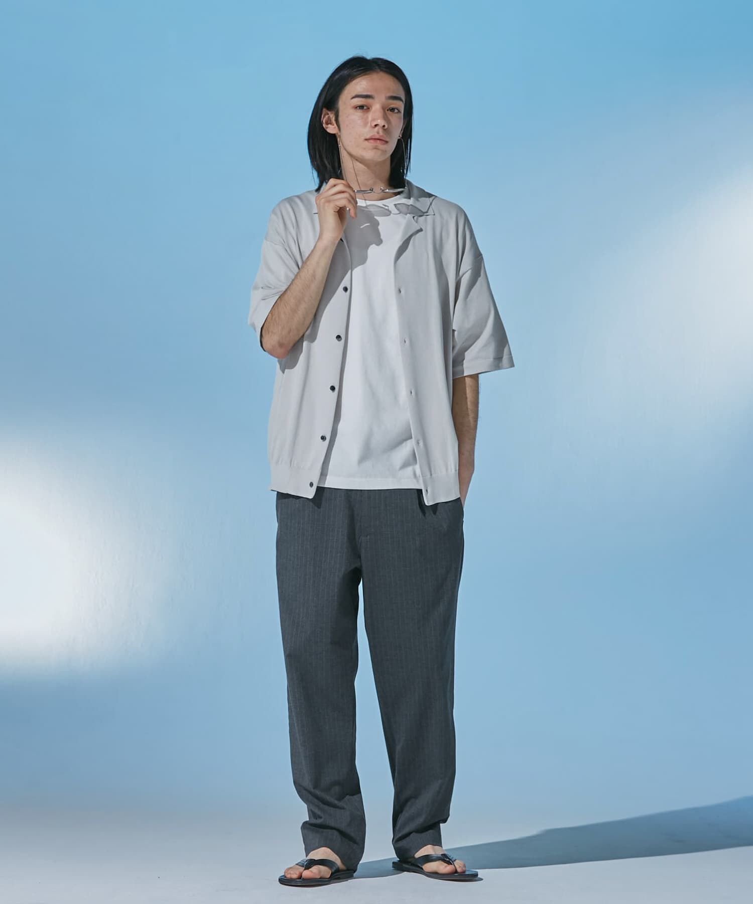 URBAN RESEARCH DOORS「『UR TECH』 サマシェア ニットカーディガン」|カーディガン|