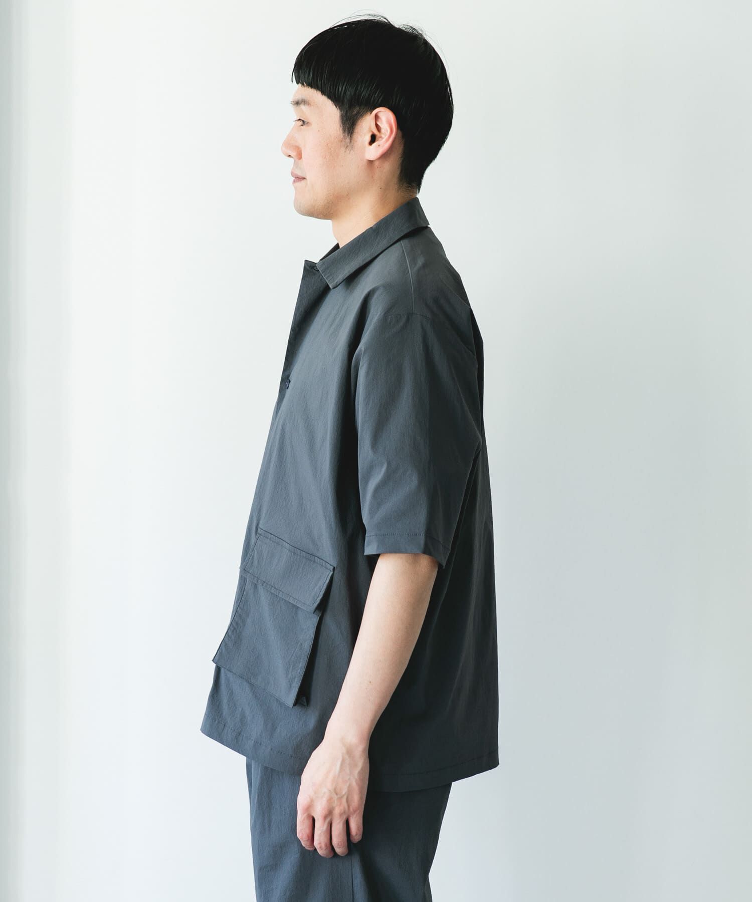 URBAN RESEARCH DOORS「『UVｶｯﾄ/接触冷感/吸水速乾』ｽﾄﾚｯﾁｸﾛｽ ﾋﾞｯｸﾞﾎﾟｹｯﾄ  」|シャツ・ブラウス|