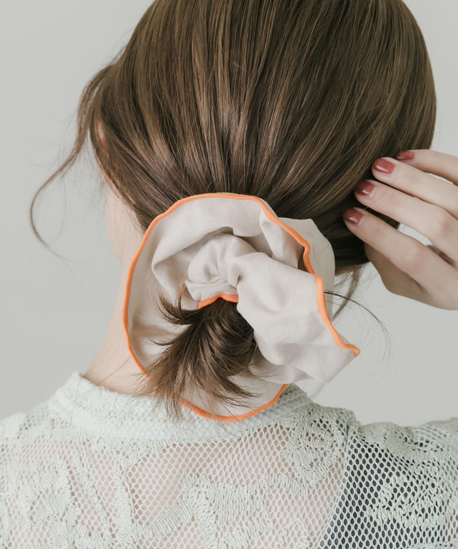 SMELLY「カラーパイピングボリュームシュシュ」|ヘアゴム・シュシュ|