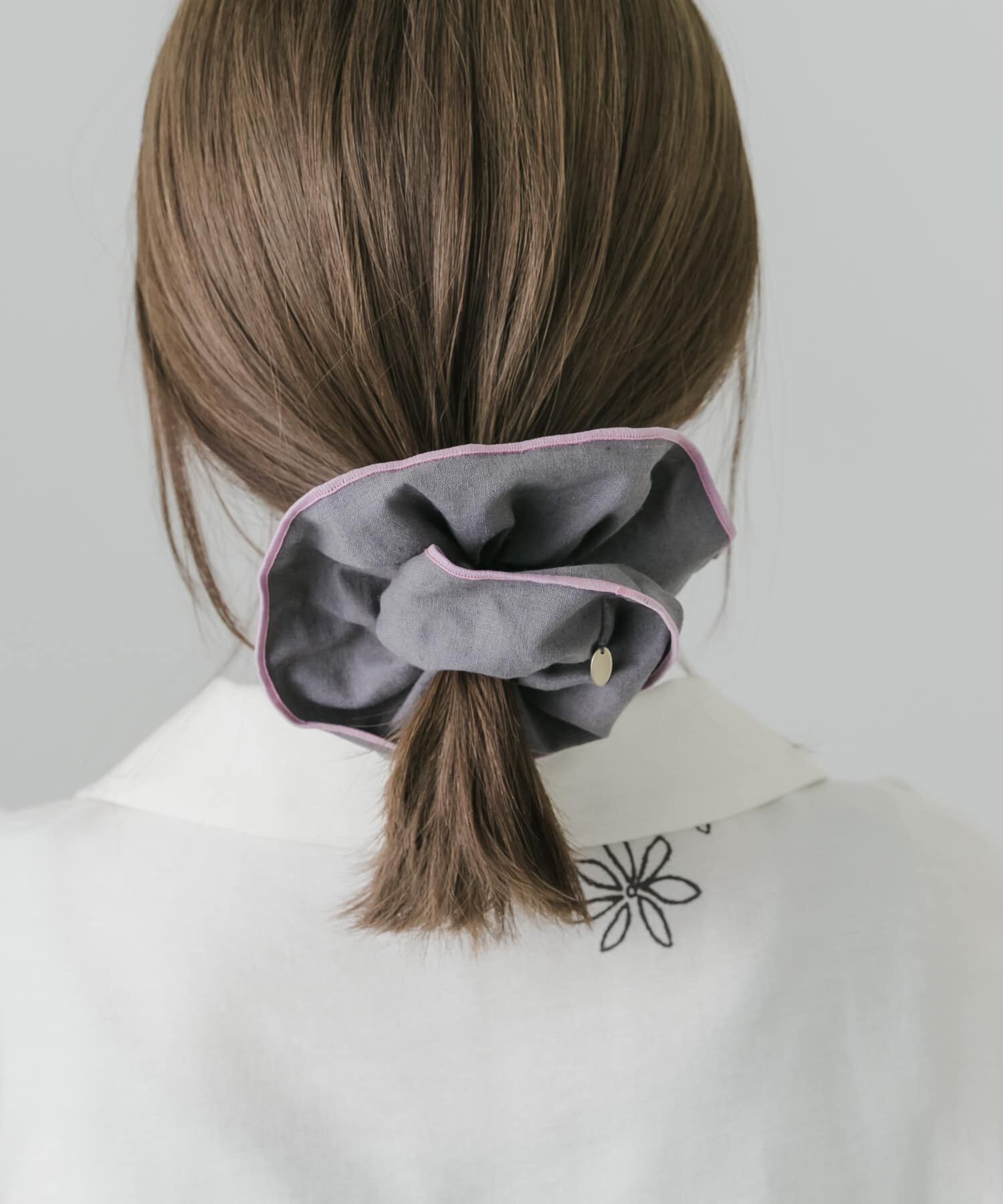 SMELLY「カラーパイピングボリュームシュシュ」|ヘアゴム・シュシュ|