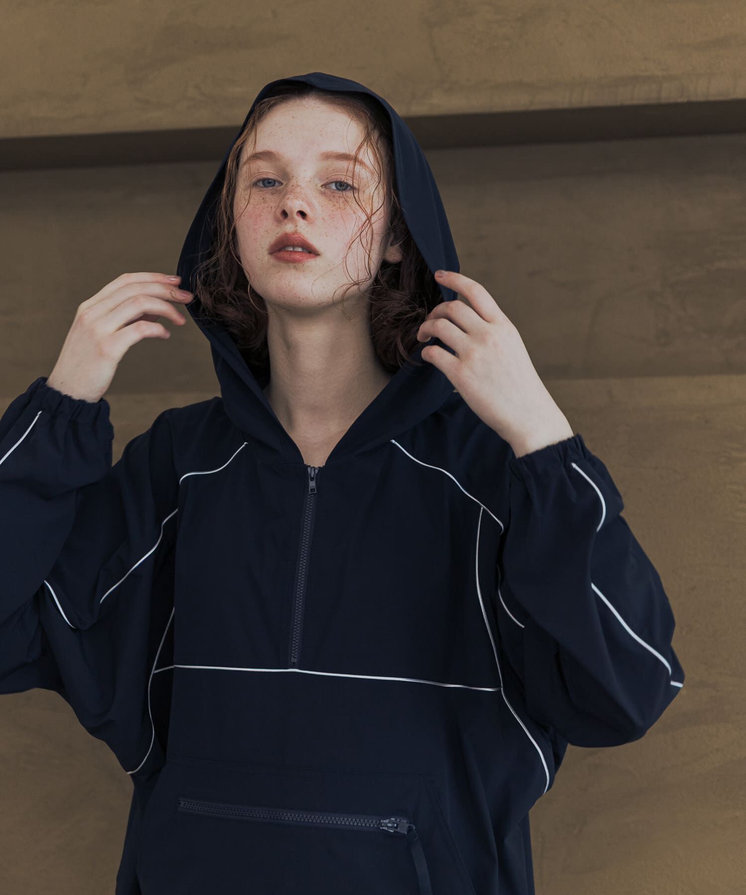 URBAN RESEARCH「Swim URBAN RESEARCH　スイム パッカブルアノラック」|ビキニ|ネイビー