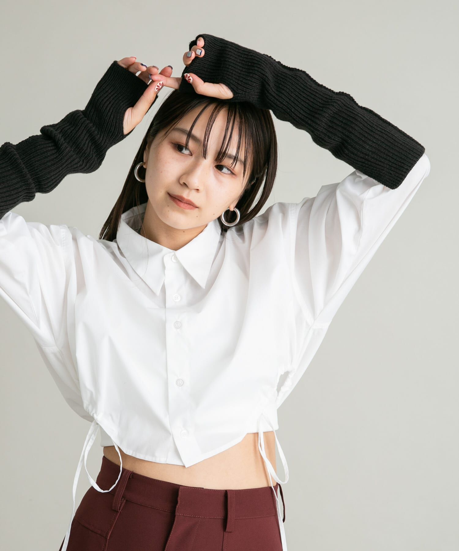  「スリットリブアームウォーマー」|手袋|