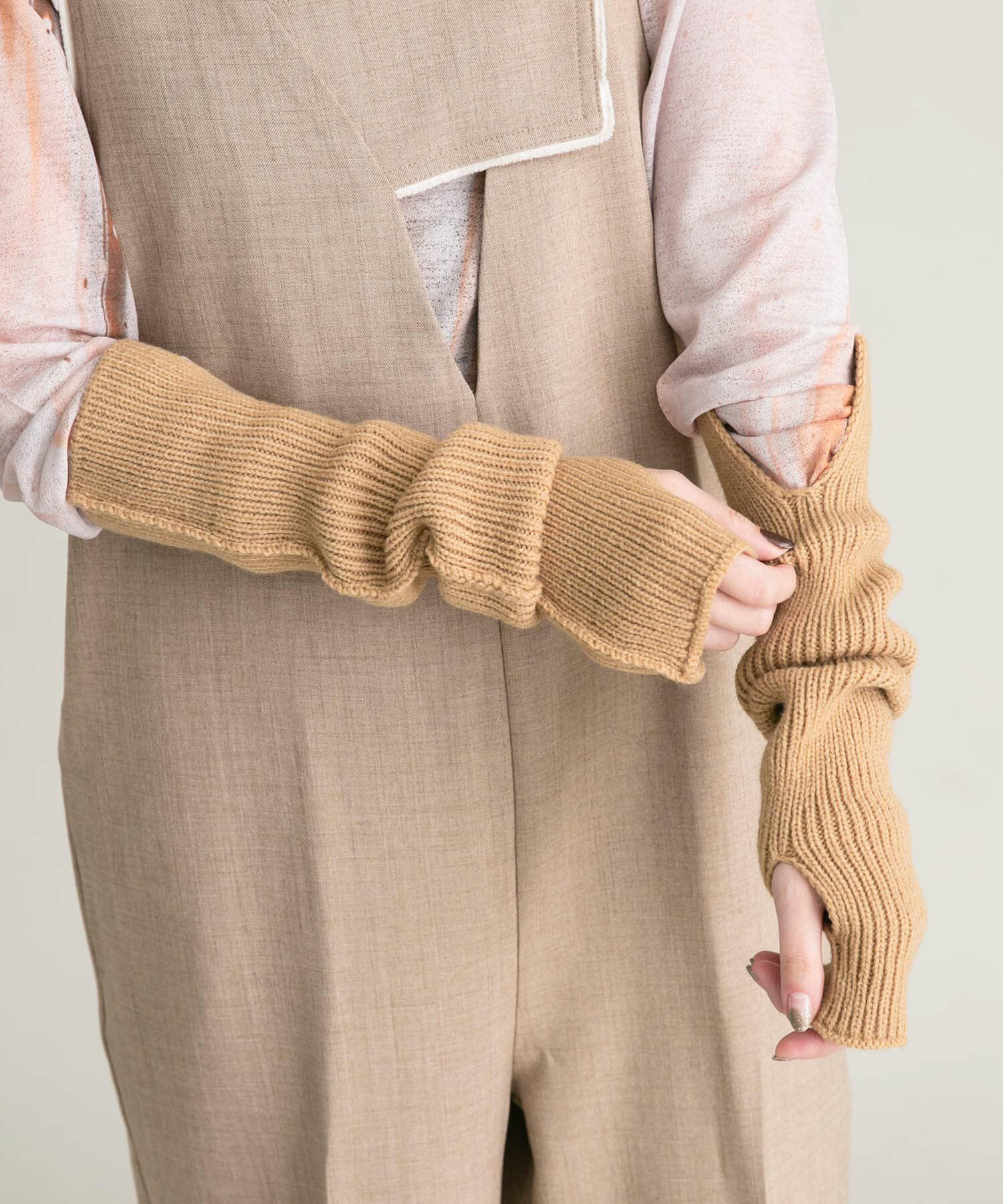  「スリットリブアームウォーマー」|手袋|