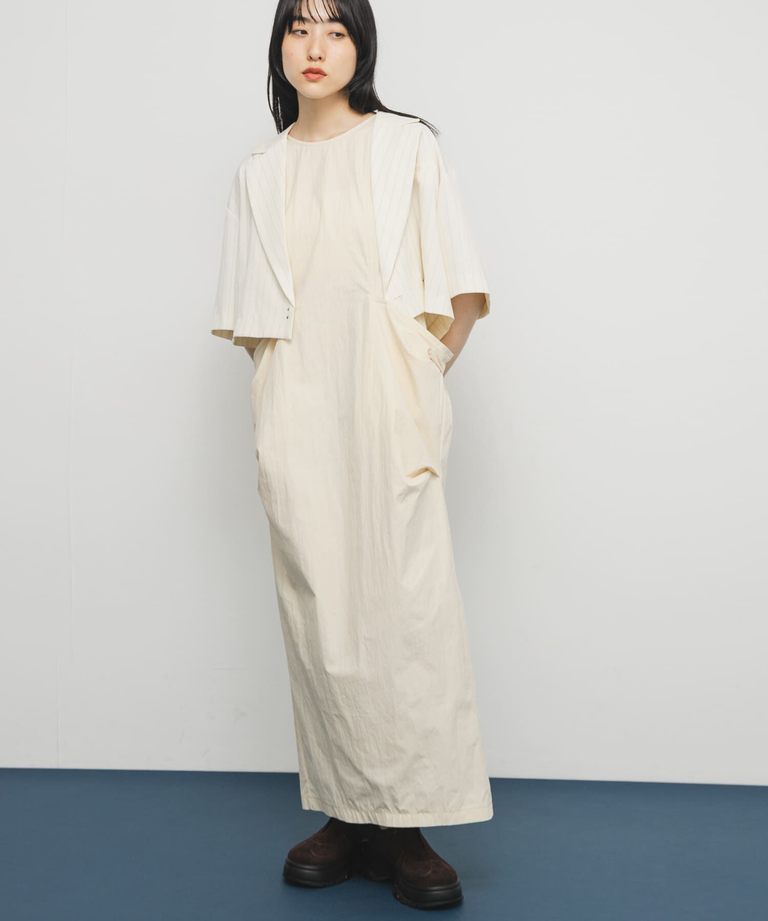  「ポケットディティールコクーンワンピース」|ワンピース|