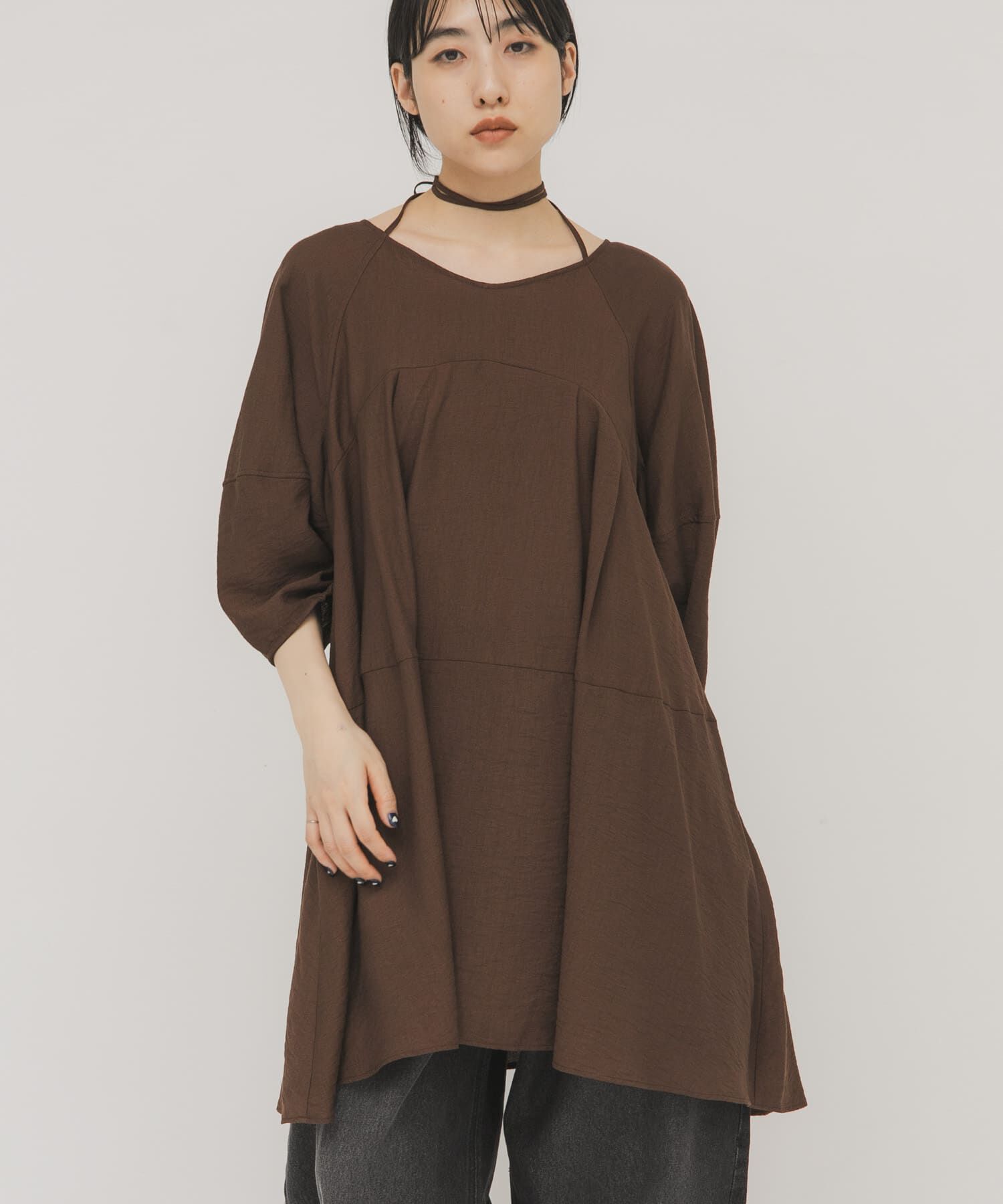  「チョーカーデザインミニワンピース」|ワンピース|