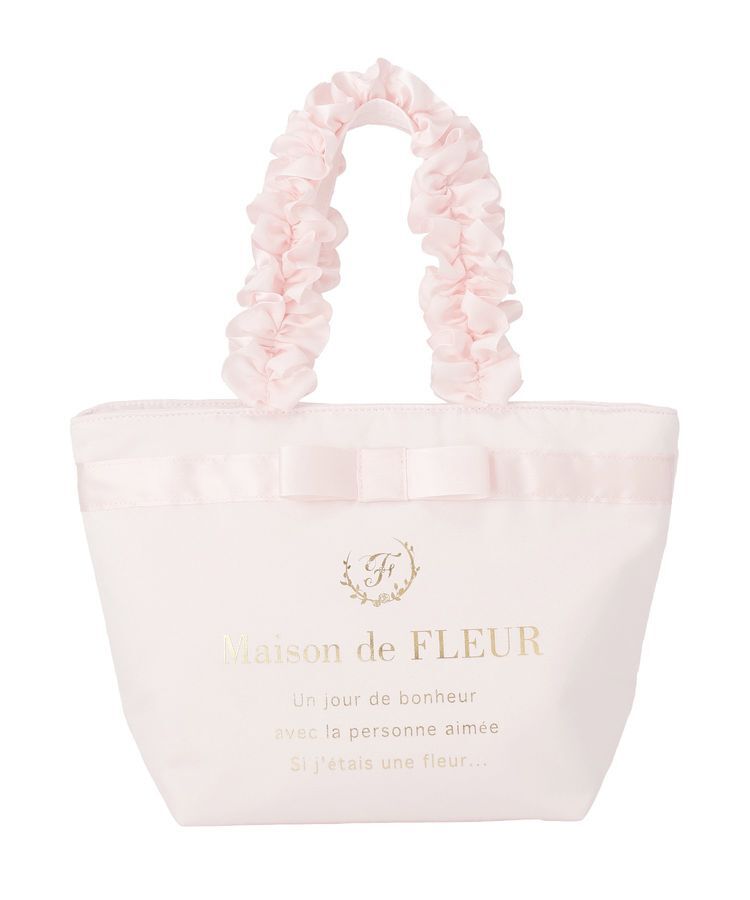 Maison de FLEUR「【Sサイズ】ブランドロゴフリルハンドルトートSバッグ」|トートバッグ|
