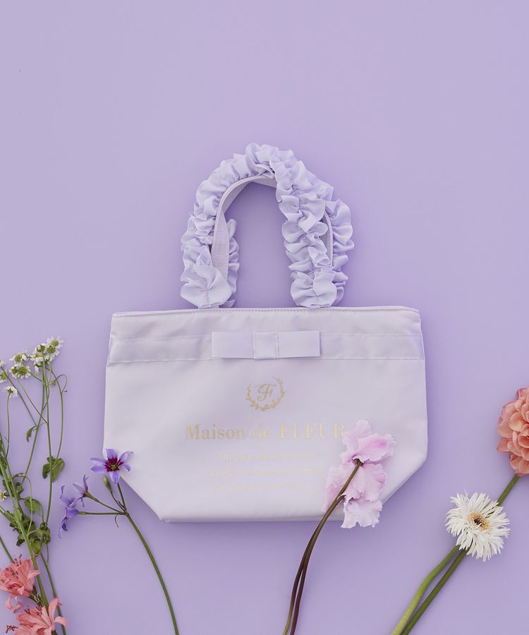 Maison de FLEUR「【Sサイズ】ブランドロゴフリルハンドルトートSバッグ」|トートバッグ|