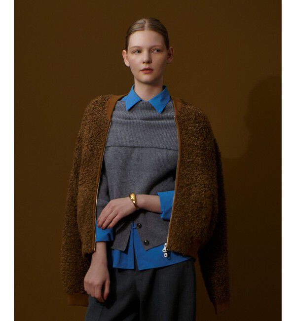 allureville「ニットボアブルゾン」|ブルゾン・スタジャン|