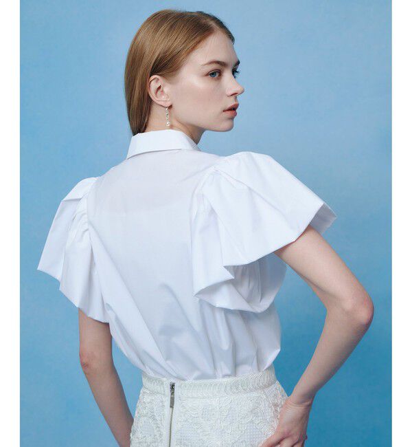 LOULOU WILLOUGHBY「【LOULOU WILLOUGHBY】バルーンスリーブシャツブラウス」|シャツ・ブラウス|