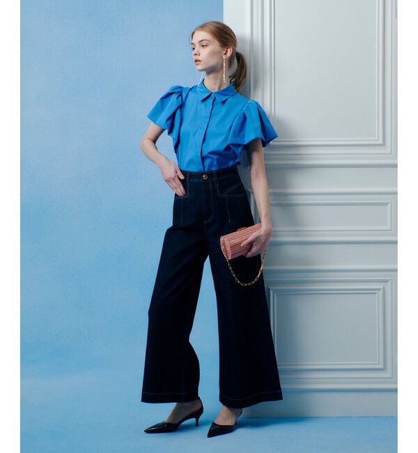 LOULOU WILLOUGHBY「【LOULOU WILLOUGHBY】バルーンスリーブシャツブラウス」|シャツ・ブラウス|