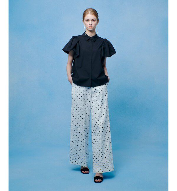 LOULOU WILLOUGHBY「【LOULOU WILLOUGHBY】バルーンスリーブシャツブラウス」|シャツ・ブラウス|