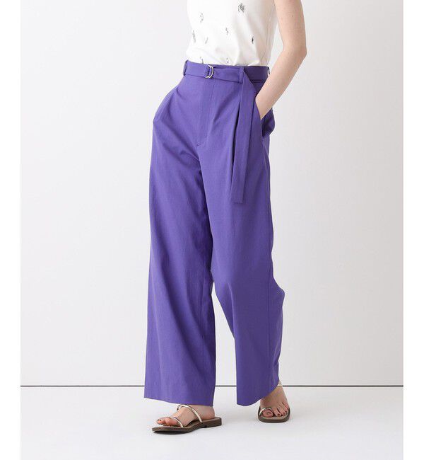 allureville「シェルタリングタックワイドパンツ」|チノ|