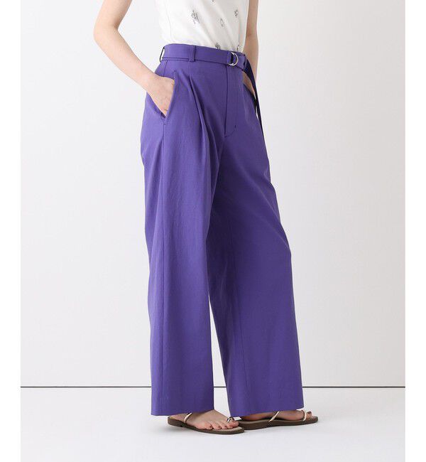 allureville「シェルタリングタックワイドパンツ」|チノ|