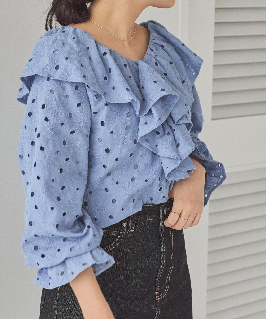 titivate「コットンレースフリルブラウス」|シャツ・ブラウス|