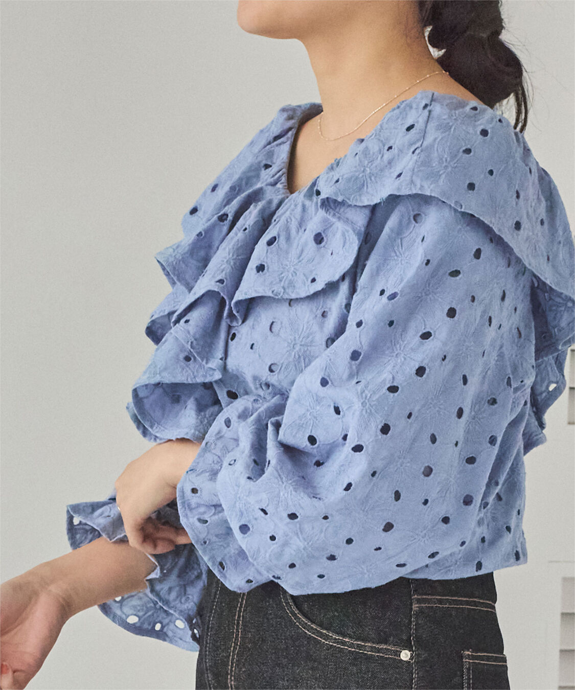 titivate「コットンレースフリルブラウス」|シャツ・ブラウス|