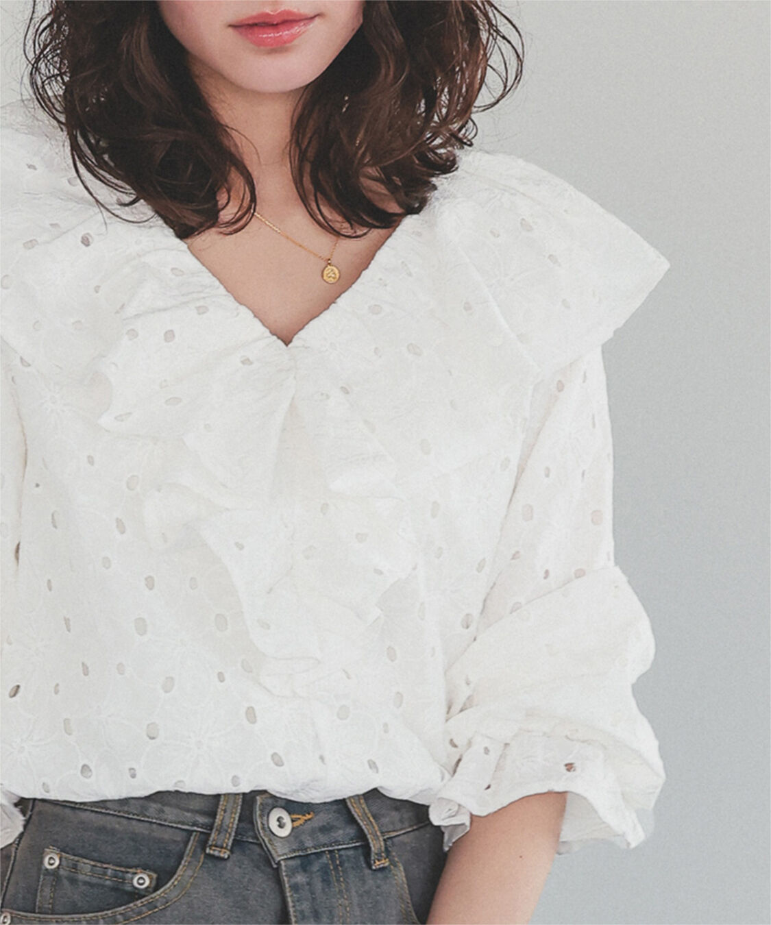 titivate「コットンレースフリルブラウス」|シャツ・ブラウス|