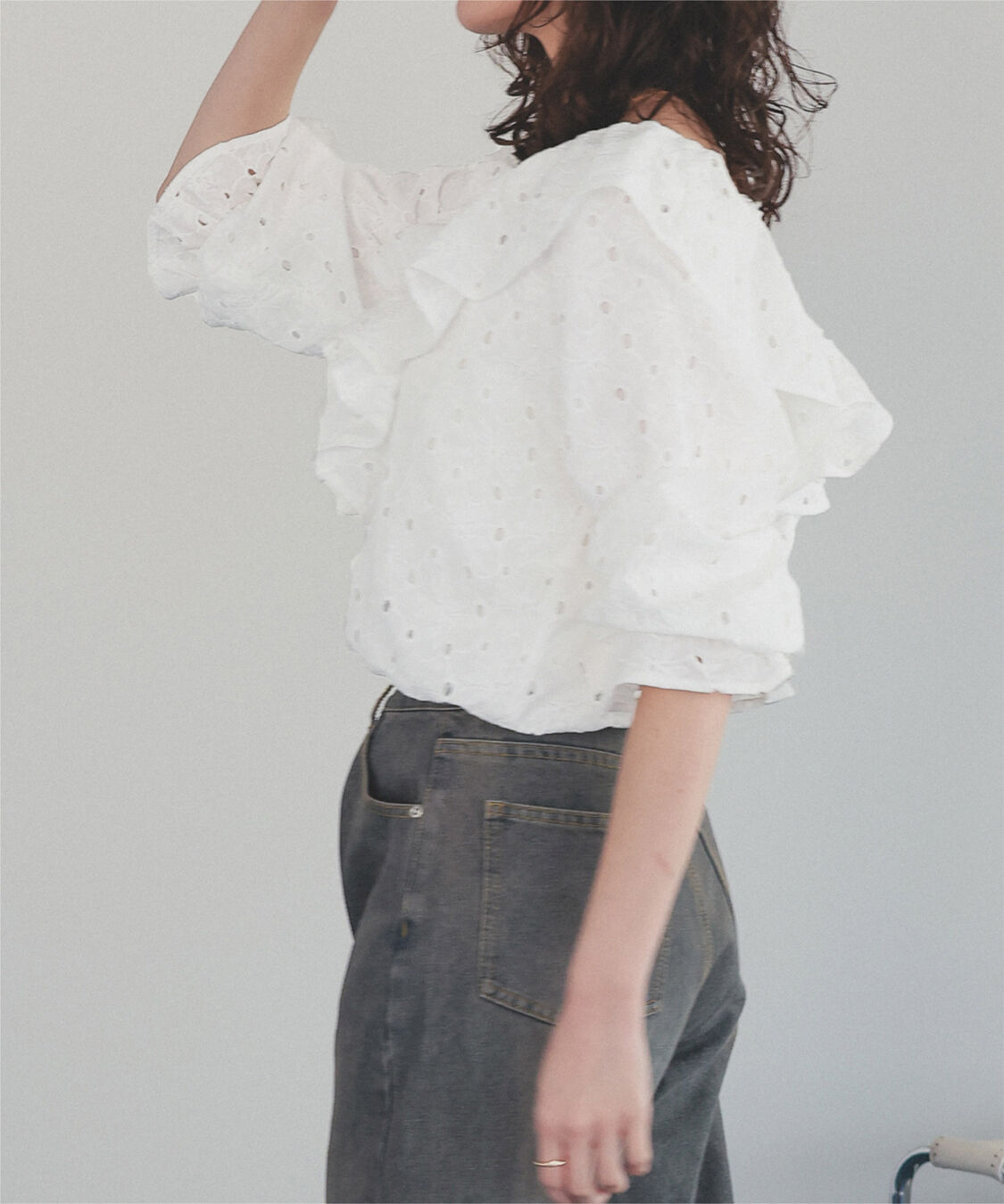 titivate「コットンレースフリルブラウス」|シャツ・ブラウス|