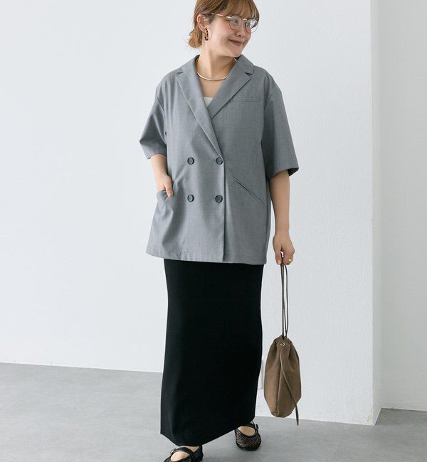  「【＠noricorico102】ハーフスリーブダブルデザインテーラードジャケット」|テーラードジャケット|
