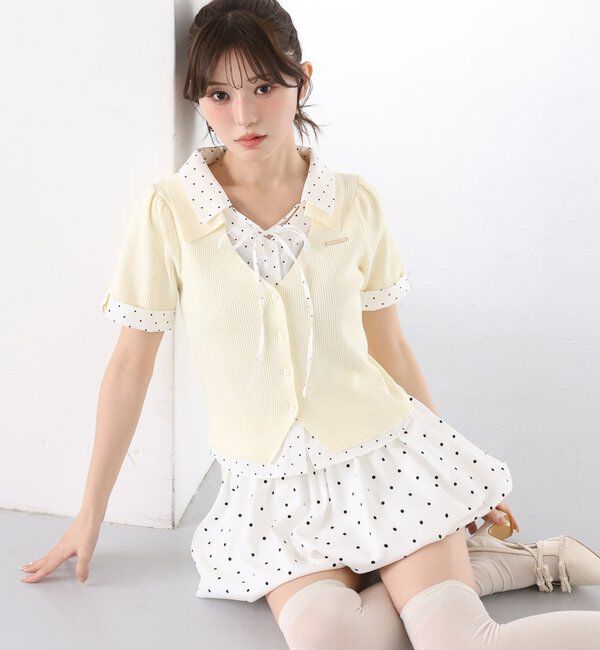  「レース付きバルーンミニスカート」|スカート|