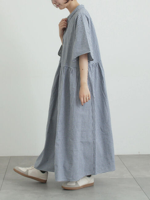 Samansa Mos2「《新色追加》ちび襟シャツワンピース【WEB限定】」|ワンピース|