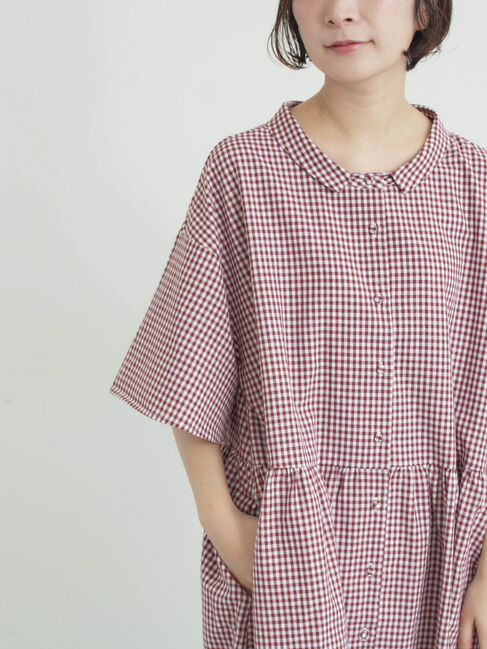 Samansa Mos2「《新色追加》ちび襟シャツワンピース【WEB限定】」|ワンピース|