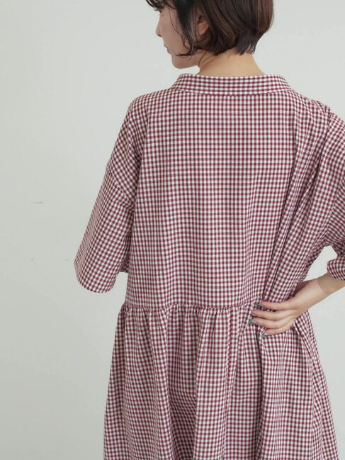 Samansa Mos2「《新色追加》ちび襟シャツワンピース【WEB限定】」|ワンピース|