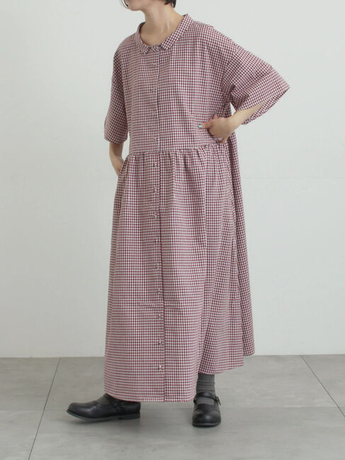 Samansa Mos2「《新色追加》ちび襟シャツワンピース【WEB限定】」|ワンピース|